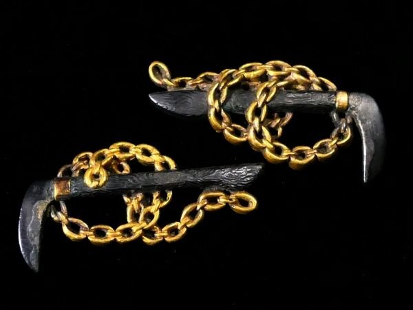 [ меч принадлежности #3972] {S класс } ( шедевр глаз .) завершение прекрасный! деликатный . конструкция включено .... серп map красный медь металлы цветная роспись [ выражение нет. пик. шедевр глаз ..!]