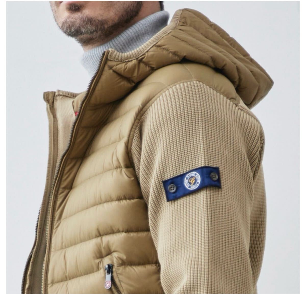 《40%OFF》g-stage 【ダウン90% フィルパワー700】ニットコンビ ダウン ジャケット / ベージュ系 各サイズ