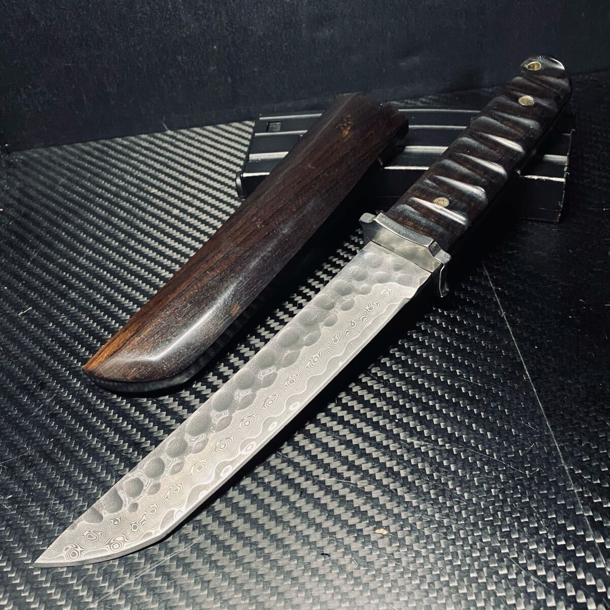 超高品質 黒檀和式 日本刀 サバイバルナイフ ダマスカス鋼製 超高品質 黒檀和式 日本刀 サバイバルナイフ ダマスカス鋼製