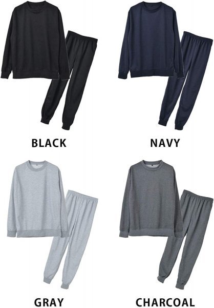 мужской тренировочный выставить верх и низ в комплекте салон одежда M L LL 3L 4L 5L большой размер свободно теплый пижама угольно-серый 5L