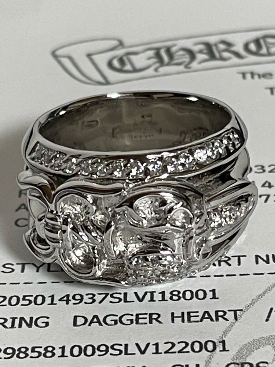 美品/クロムハーツ/Chrome hearts/ダガー ハート リング 指輪 Pt 美品/クロムハーツ/Chrome hearts/ダガー ハート リング 指輪 Pt