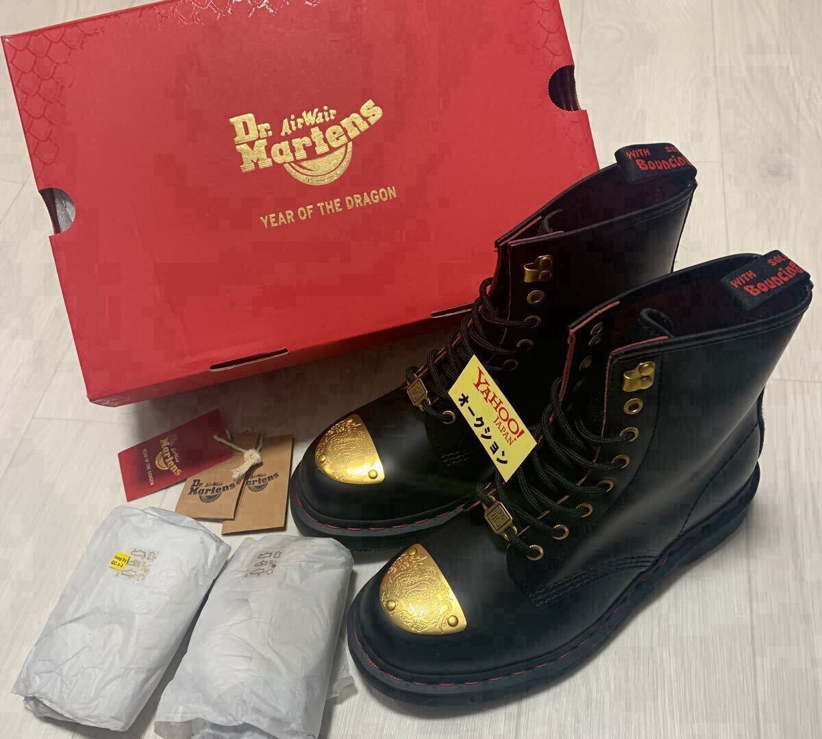  не использовался *UK5*Dr.Martens 1460 YOTD* обычная цена 33000 иен *8 отверстие * Dr. Martens * ботинки *YEAR OF THE DRAGON. год ограничение *. главный . дракон товары 