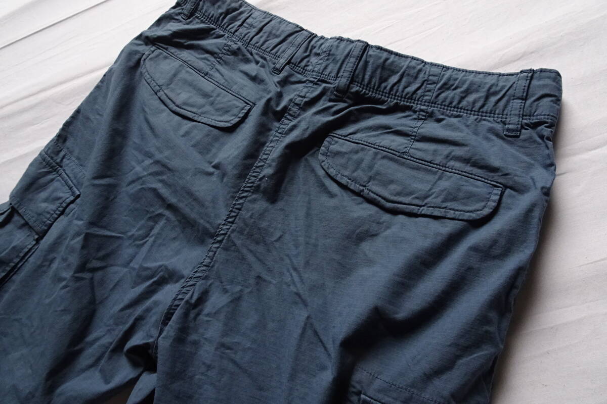 UNIQLO/ユニクロ/321-425146/ロールアップスリークォーターカーゴパンツ/ひざ丈/ハーフパンツ/くすみ青/ブルー/Mサイズ(4/24R7)
