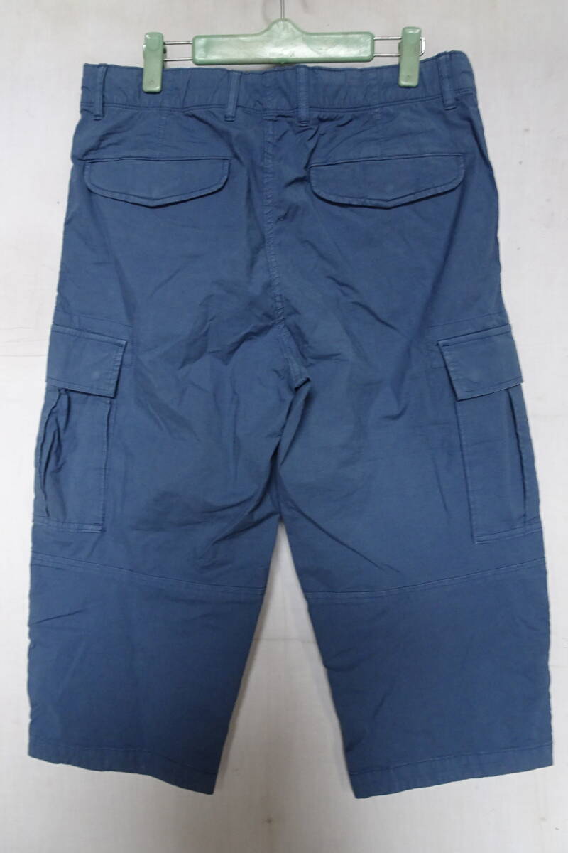 UNIQLO/ユニクロ/321-425146/ロールアップスリークォーターカーゴパンツ/ひざ丈/ハーフパンツ/くすみ青/ブルー/Mサイズ(4/24R7)