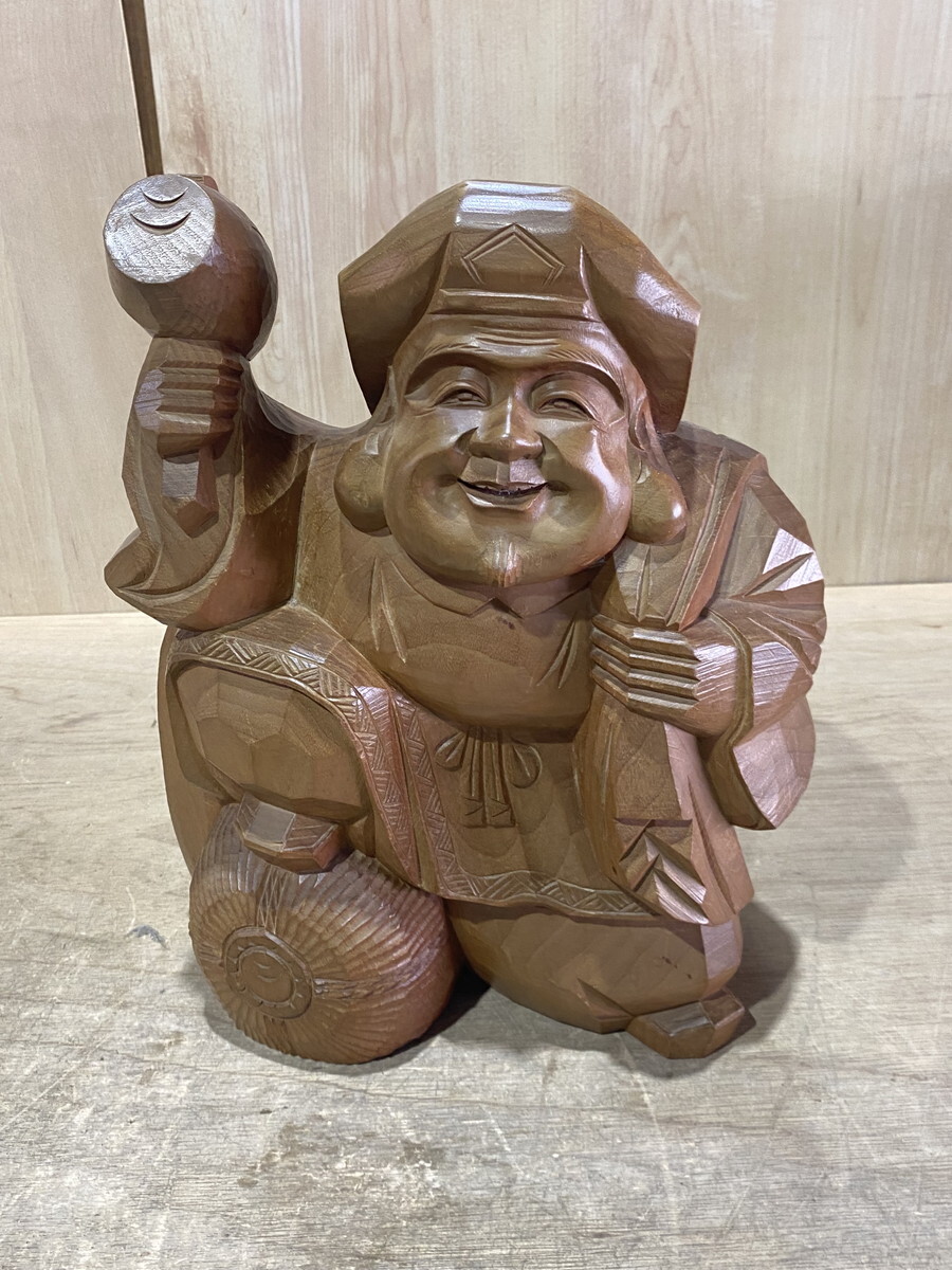 30-36】縁起物 七福神 置物 木彫り 木製 大黒天 開運 30-36】縁起物 七福神 置物 木彫り 木製 大黒天 開運