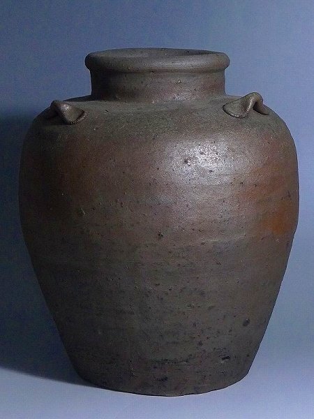 1008K07*4B△備前焼 三ツ耳壷/花器/花瓶/飾り壺/花入/生花/置物 1008K07*4B△備前焼 三ツ耳壷/花器/花瓶/飾り壺/花入/生花/置物