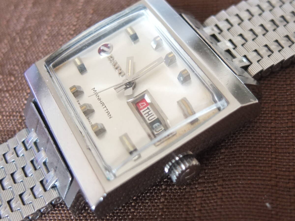 ラドー マンハッタン 機械式自動巻き RADO MANHATTAN スクエア型 ラドー マンハッタン 機械式自動巻き RADO MANHATTAN スクエア型