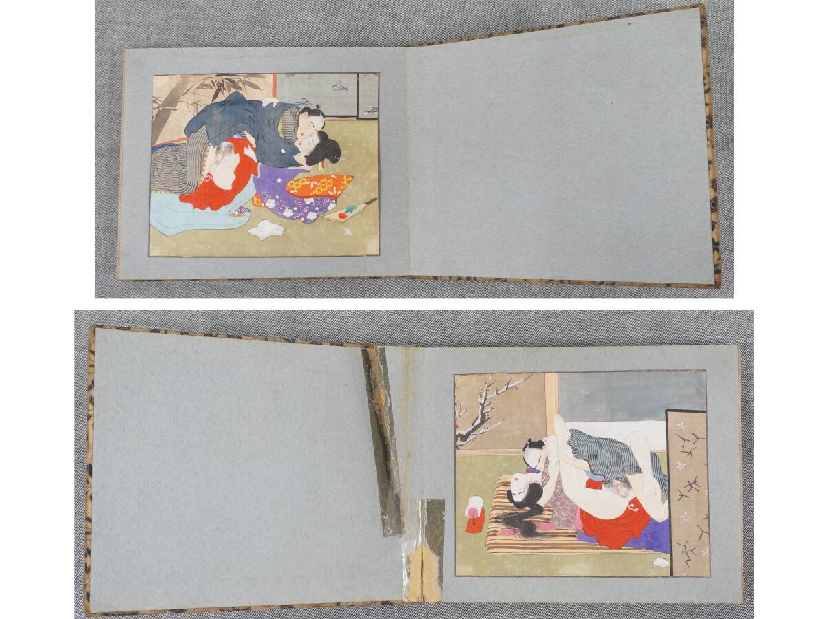 春画帖 全12図 木版画 画寸：横19.3x縦15.7cm 江戸～明治大正