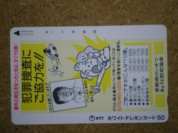 keis・京都府警察 グリコ 森永 事件　テレカ_画像1