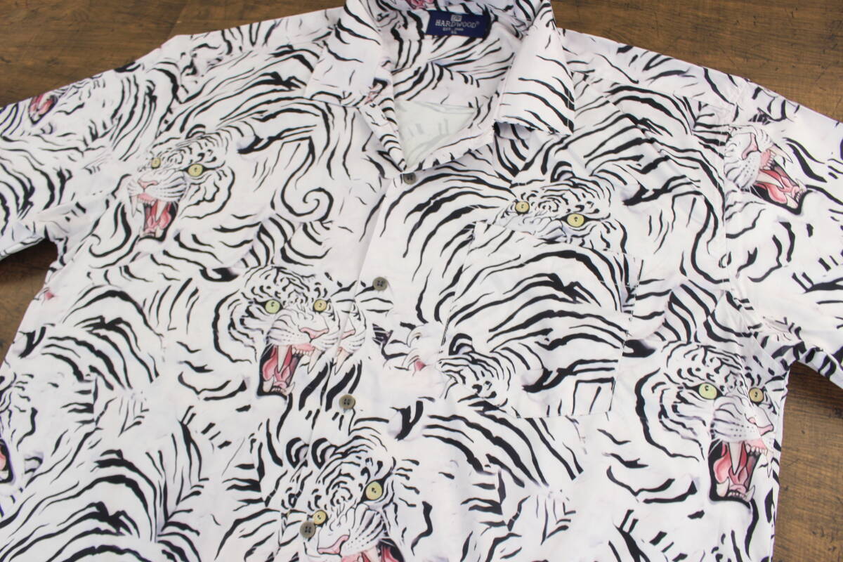 新品 XLサイズ【百虎 アロハシャツ】和柄 日本画 ハワイアン 新品 XLサイズ【百虎 アロハシャツ】和柄 日本画 ハワイアン
