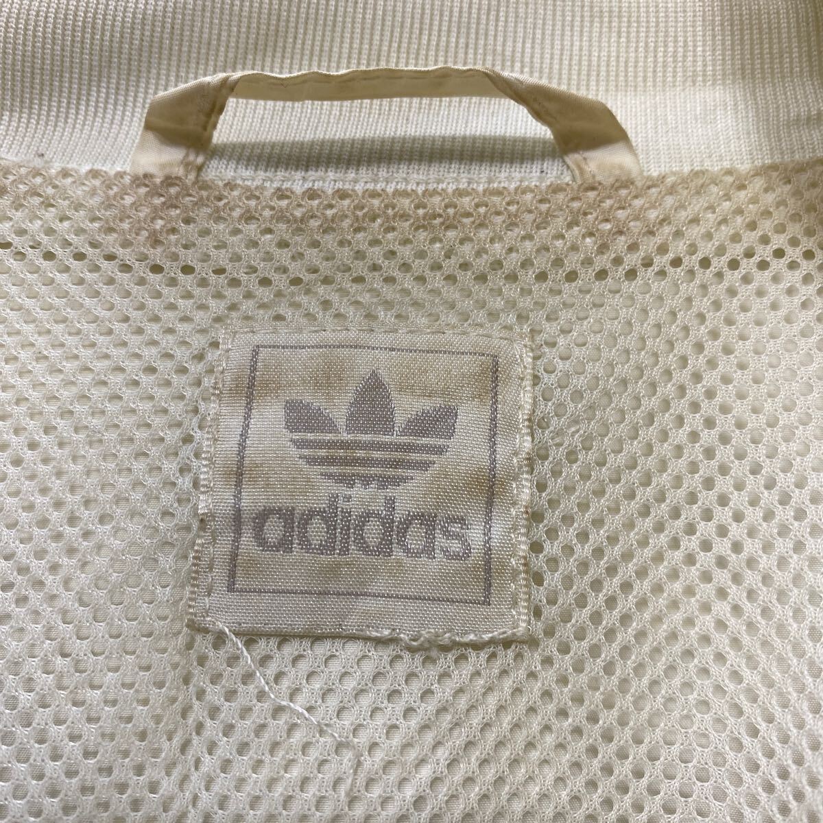 adidas Zip выше нейлон жакет 3XL ранг белый зеленый Австралия Olympic б/у одежда . America скупка a704-5414