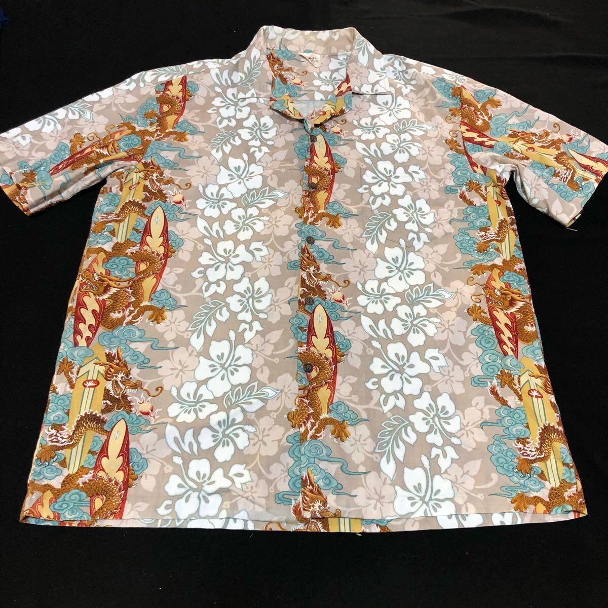vintage ヴィンテージ アロハシャツ ハワイアンシャツ 総柄 龍 vintage ヴィンテージ アロハシャツ ハワイアンシャツ 総柄 龍