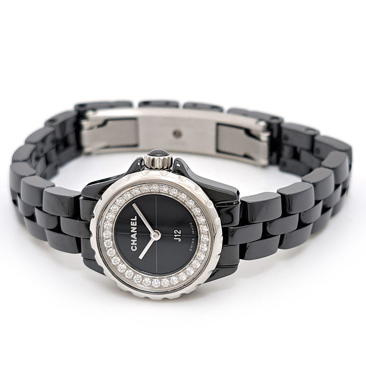 シャネル J12 XS H5235 クオーツ ブラックセラミック レディース CHANEL 中古 【時計】