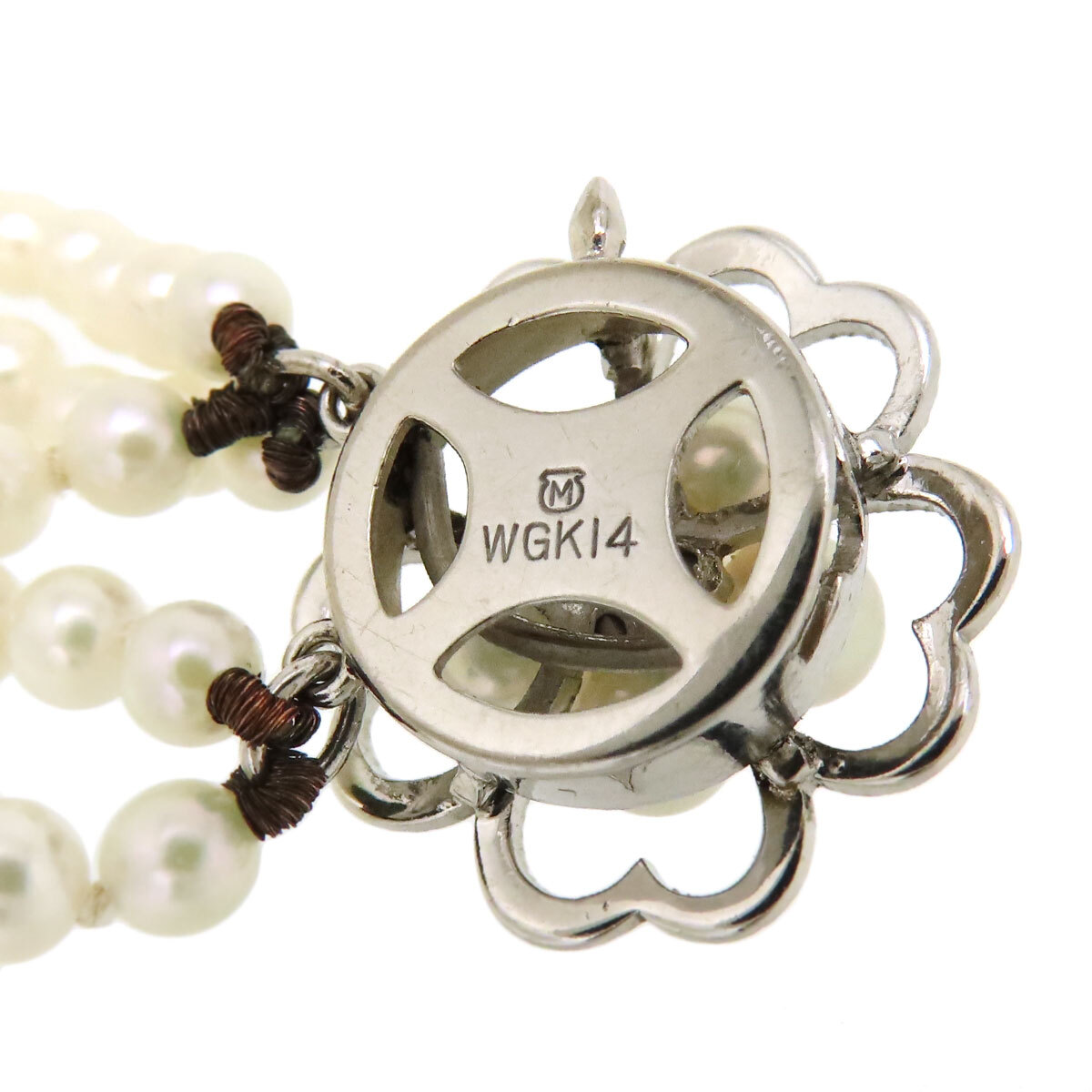 ミキモト ベビーパール 5連 ブレスレット #16.5 WGK14 (K14WG ミキモト ベビーパール 5連 ブレスレット #16.5 WGK14 (K14WG