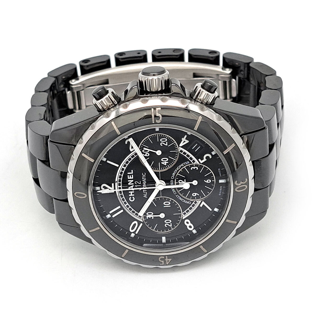 シャネル J12 クロノグラフ 41mm H0940 自動巻き セラミック メンズ CHANEL 中古 【時計】