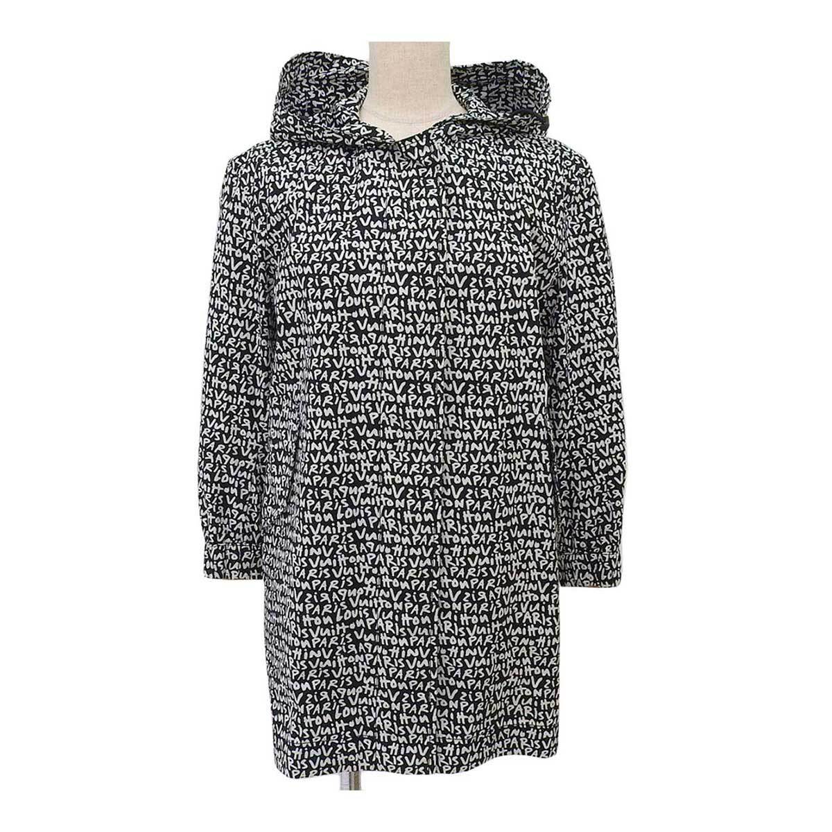 ルイヴィトン フーデッド ジャケット レディース ブラック ホワイト LOUIS VUITTON 中古 【アパレル?小物】