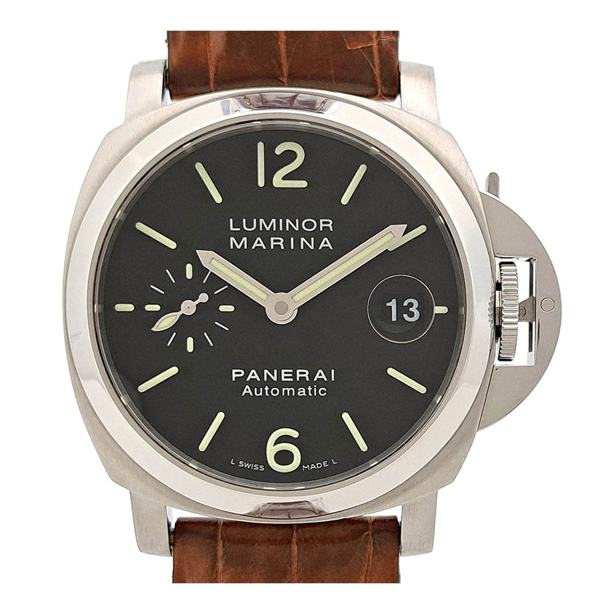 オフィチーネ パネライ ルミノール マリーナ スモールセコンド デイト PAM00048 自動巻き ステンレススティール メンズ 中古 【時計】