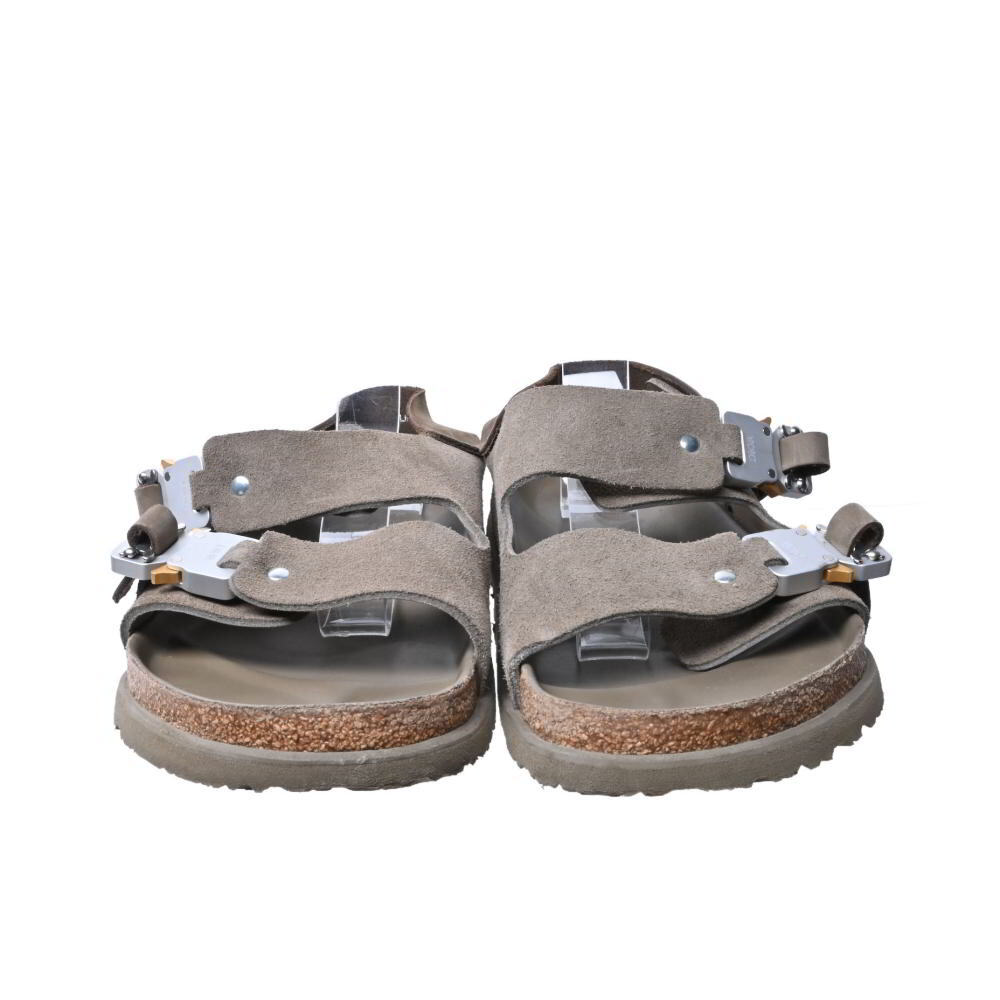 BIRKENSTOCK × Dior ミラノ スエード サンダル 43 グレー ビルケンシュトック KL4BSKLQ74
