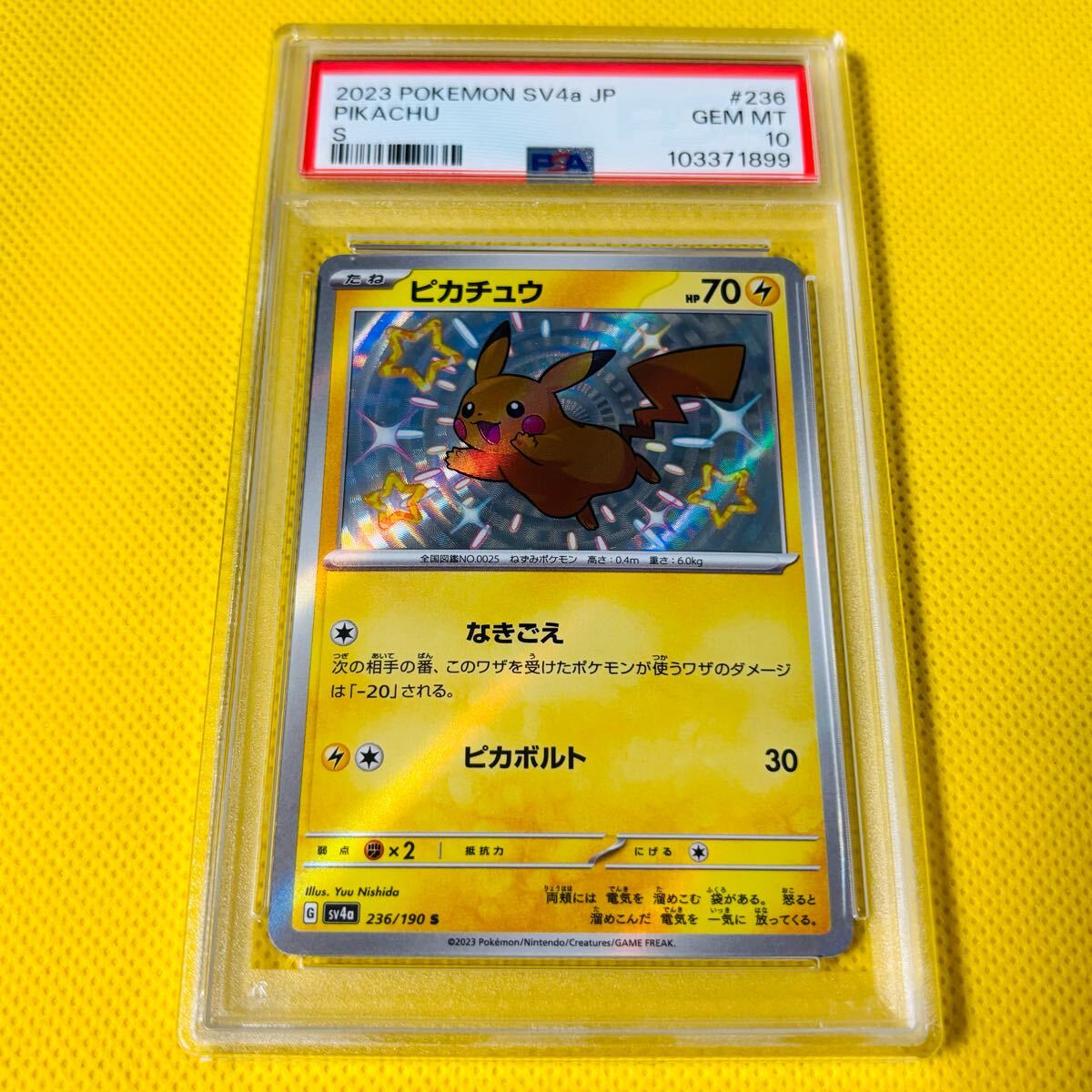 ☆PSA10☆GEM MINT【ピカチュウ/S/色違い/SV4a】2023 PIKACHU ☆PSA10☆GEM MINT【ピカチュウ/S/色違い/SV4a】2023 PIKACHU