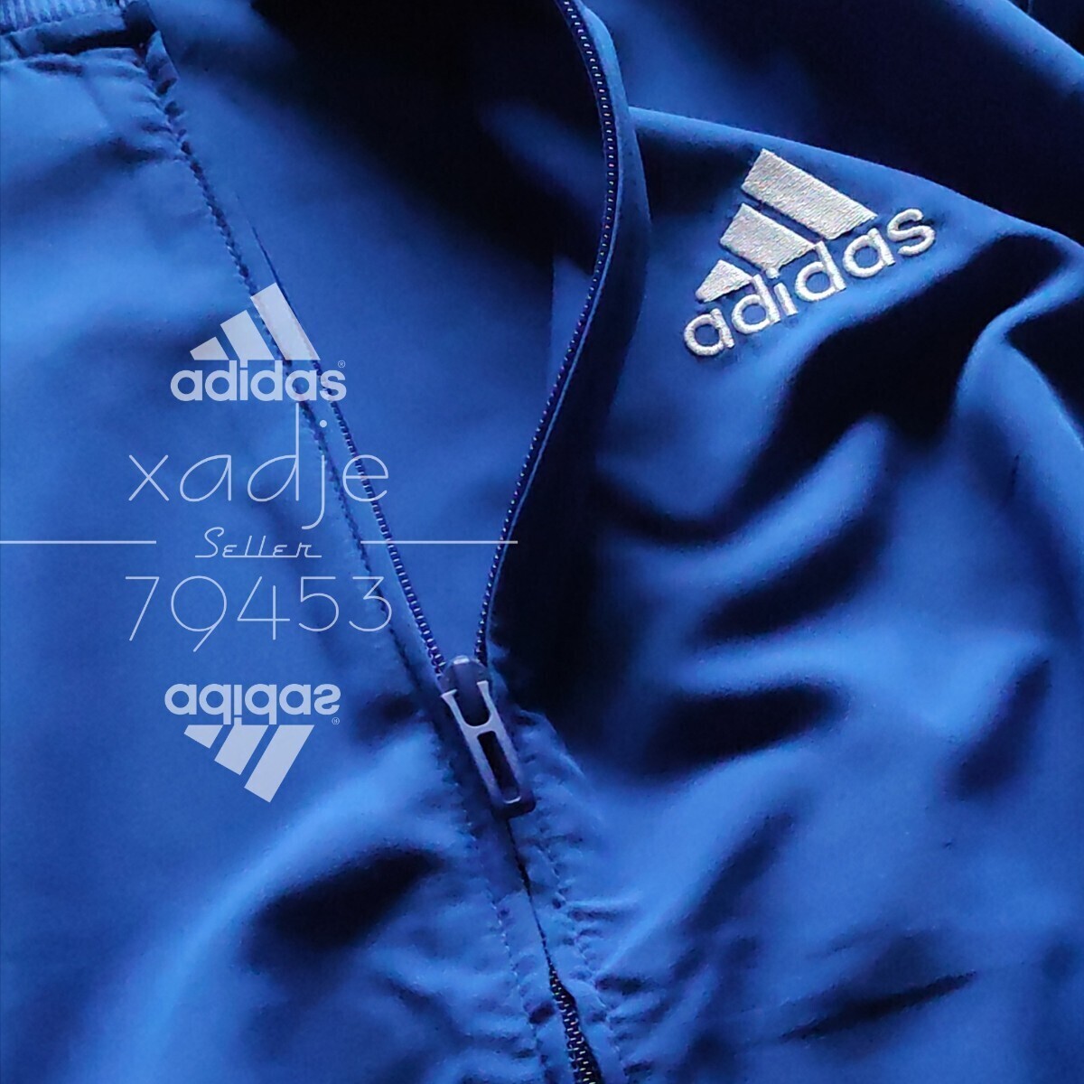 adidasアディダス ジャージ上下 セットアップ ネイビー×ブルー