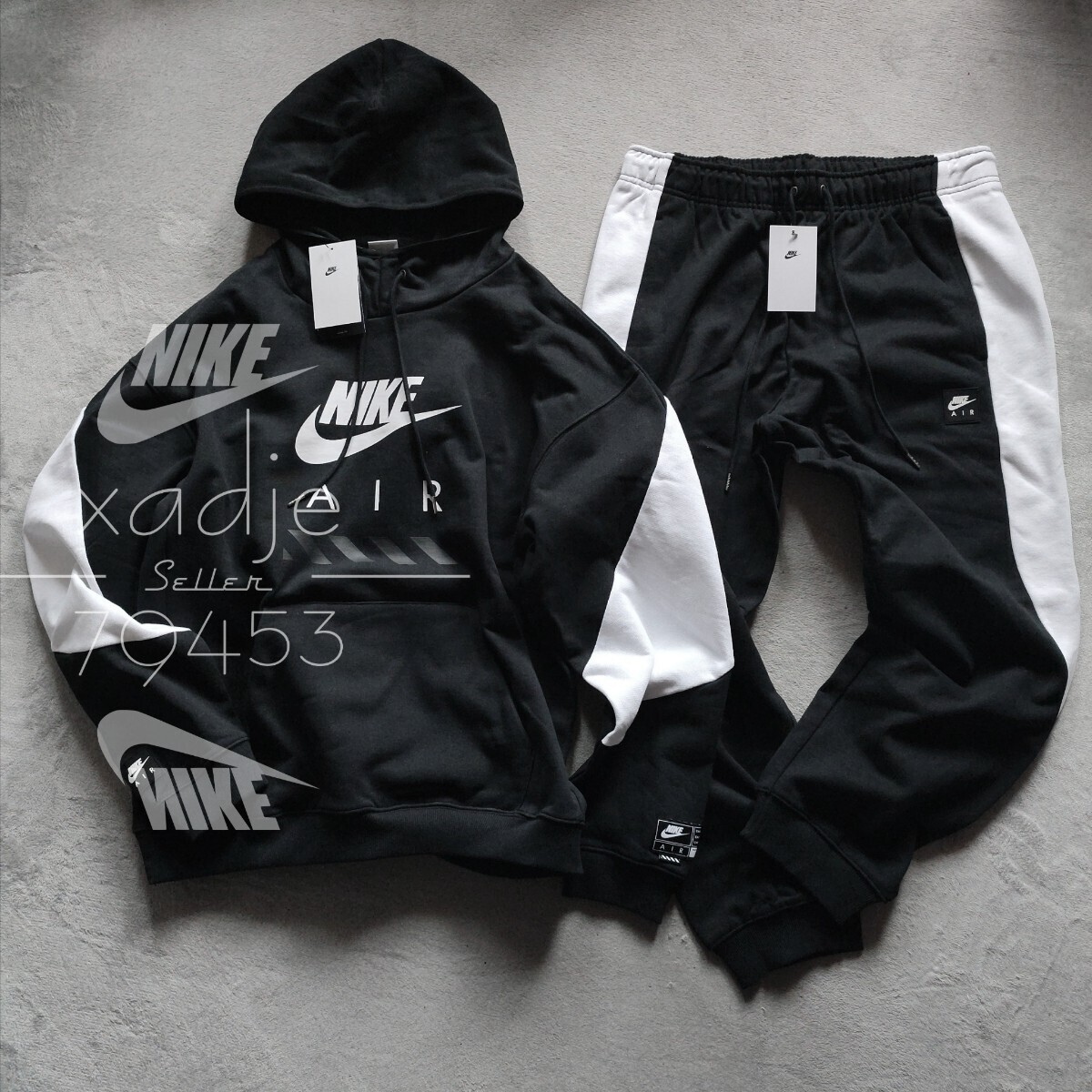 レビュー高評価のおせち贈り物 AIR NIKE 正規品 新品 ナイキ 上下セット プリント ロゴ エア ナイキ
