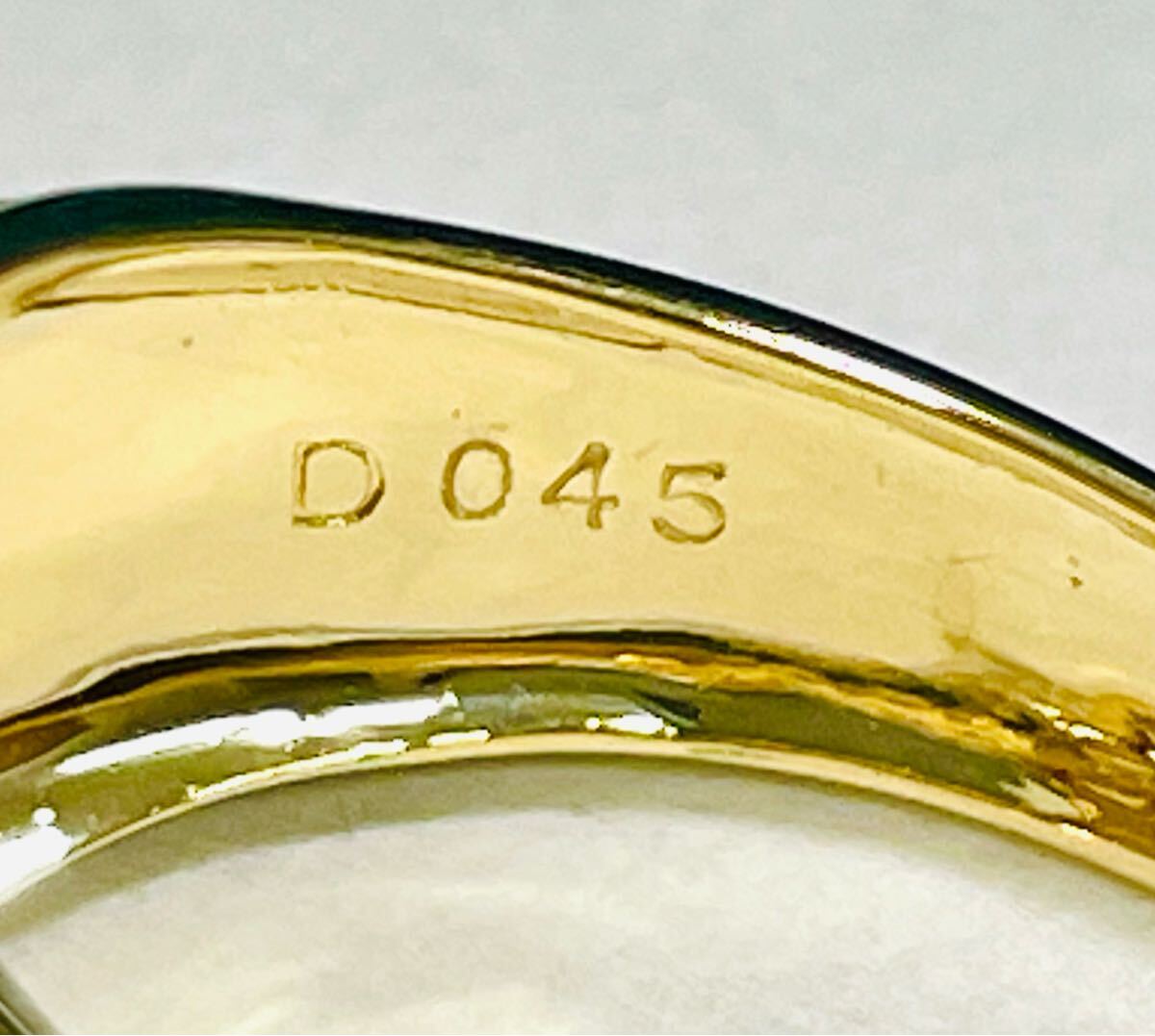 ☆K18 パール8.2mm&ダイヤ&ルビー付きリング 12號☆