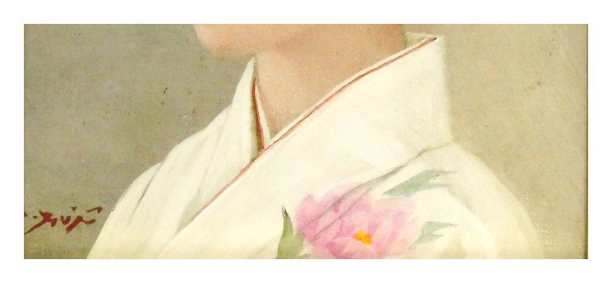 祥【真作】藤井勉「少女(仮題)」油彩0号 サイン有 秋田出身 祥【真作】藤井勉「少女(仮題)」油彩0号 サイン有 秋田出身
