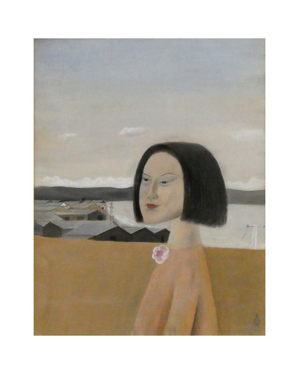 S. 斉藤真一油彩画 女性像 Yahoo!オークション - 祥【真作】斎藤真一「少女」1969年 油彩6