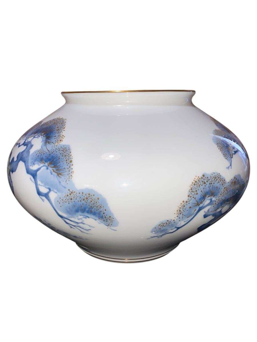 管:S138 OKURA 大倉陶園 金彩 松柄 花瓶 花器 花入(大倉陶園 管:S138 OKURA 大倉陶園 金彩 松柄 花瓶 花器 花入(大倉陶園