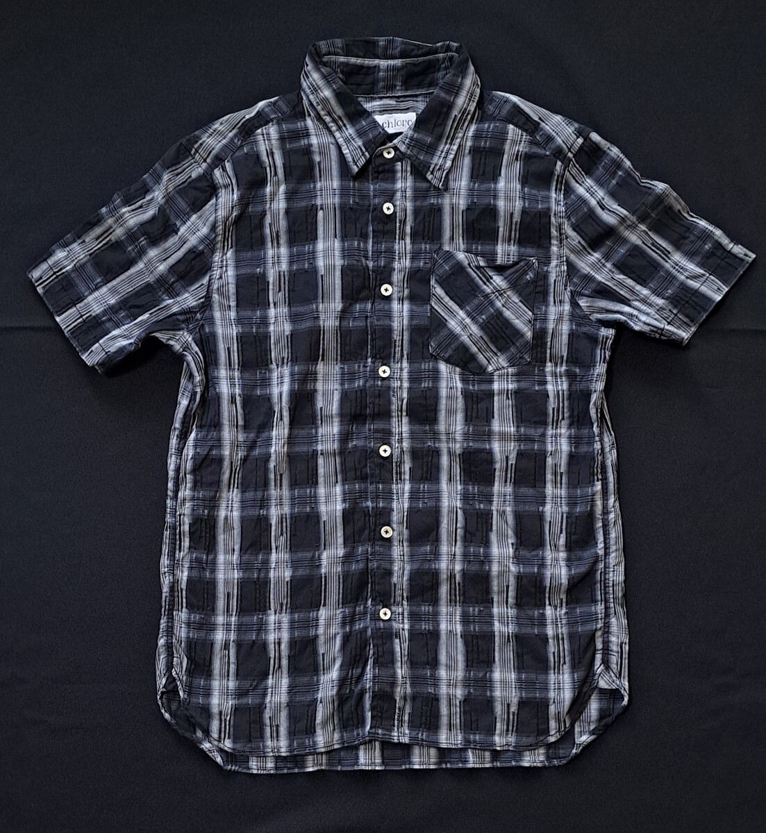 別注 chloro チェックシャツ ストレッチ 半袖 FULLCOUNT　WAREHOUSE big machine 