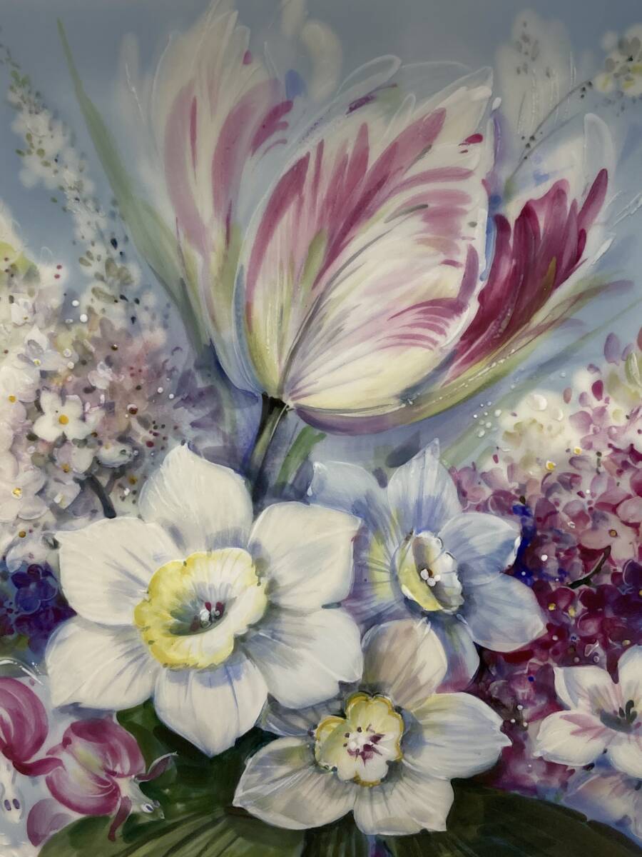 マイセン/MEISSEN「フラワーブーケ」陶板画 プラーク ハンド マイセン/MEISSEN「フラワーブーケ」陶板画 プラーク ハンド