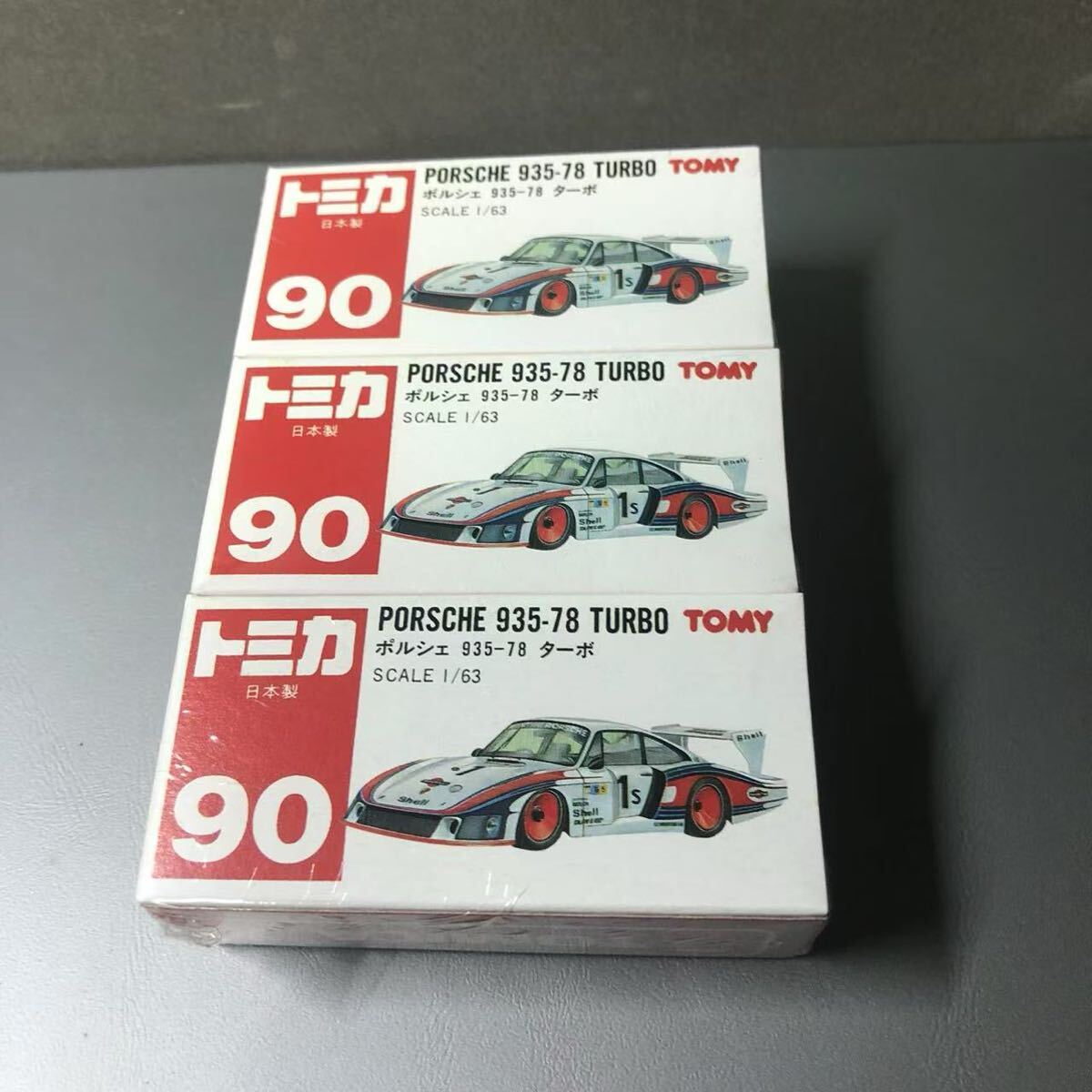 未開封トミカ 日本製 赤箱90-2 ポルシェ 935-78 ターボ 3台 未開封トミカ 日本製 赤箱90-2 ポルシェ 935-78 ターボ 3台