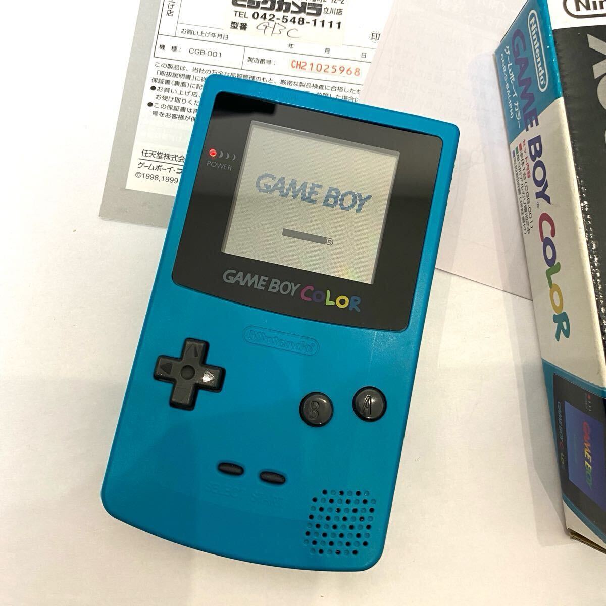 ゲームボーイカラー □極美品 ターコイズブルー レア GBC 任天堂 ゲームボーイカラー □極美品 ターコイズブルー レア GBC 任天堂