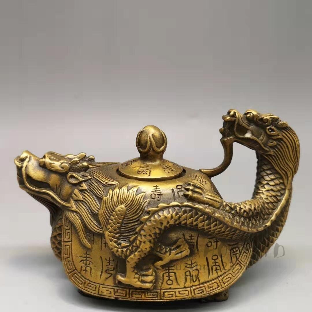 純銅 黄銅青龍 竜亀壺銅器 龍頭壺龍 竜亀壺 万寿壺 壺 銅器 置物 純銅 黄銅青龍 竜亀壺銅器 龍頭壺龍 竜亀壺 万寿壺 壺 銅器 置物