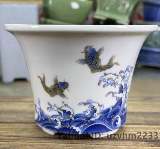 錦鯉が竜門を跳ぶ植木鉢 盆栽鉢 植木鉢 小品盆栽鉢 大品盆栽鉢 錦鯉が竜門を跳ぶ植木鉢 盆栽鉢 植木鉢 小品盆栽鉢 大品盆栽鉢