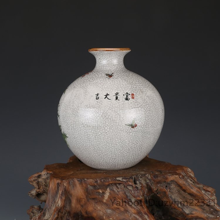 高品質 官窯焼き 粉彩描金 花瓶 磁器 景徳鎮 置物 中国陶磁 中国 高品質 官窯焼き 粉彩描金 花瓶 磁器 景徳鎮 置物 中国陶磁 中国