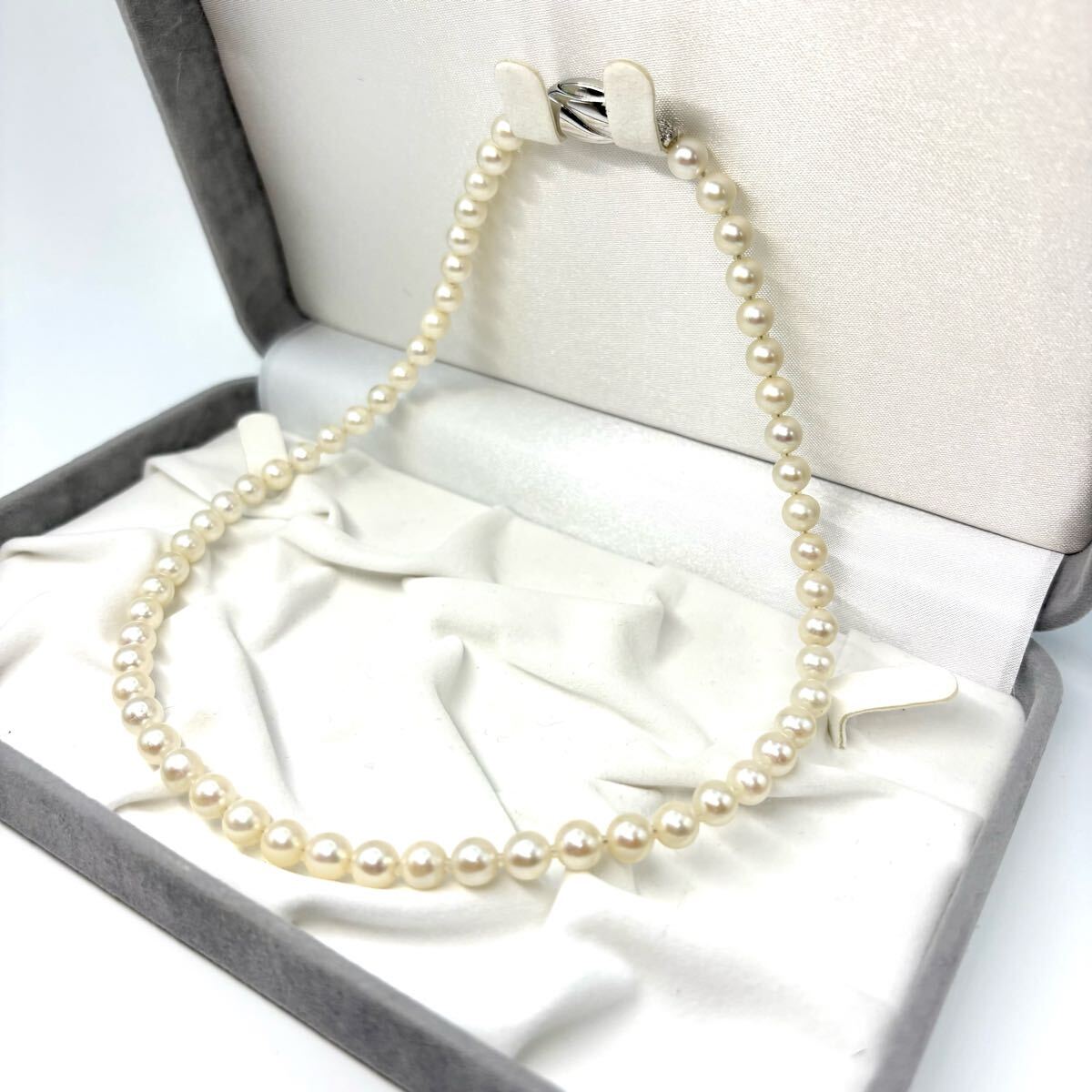 パールネックレス 本真珠 パール ネックレス ホワイト系 SILVER パールネックレス 本真珠 パール ネックレス ホワイト系 SILVER