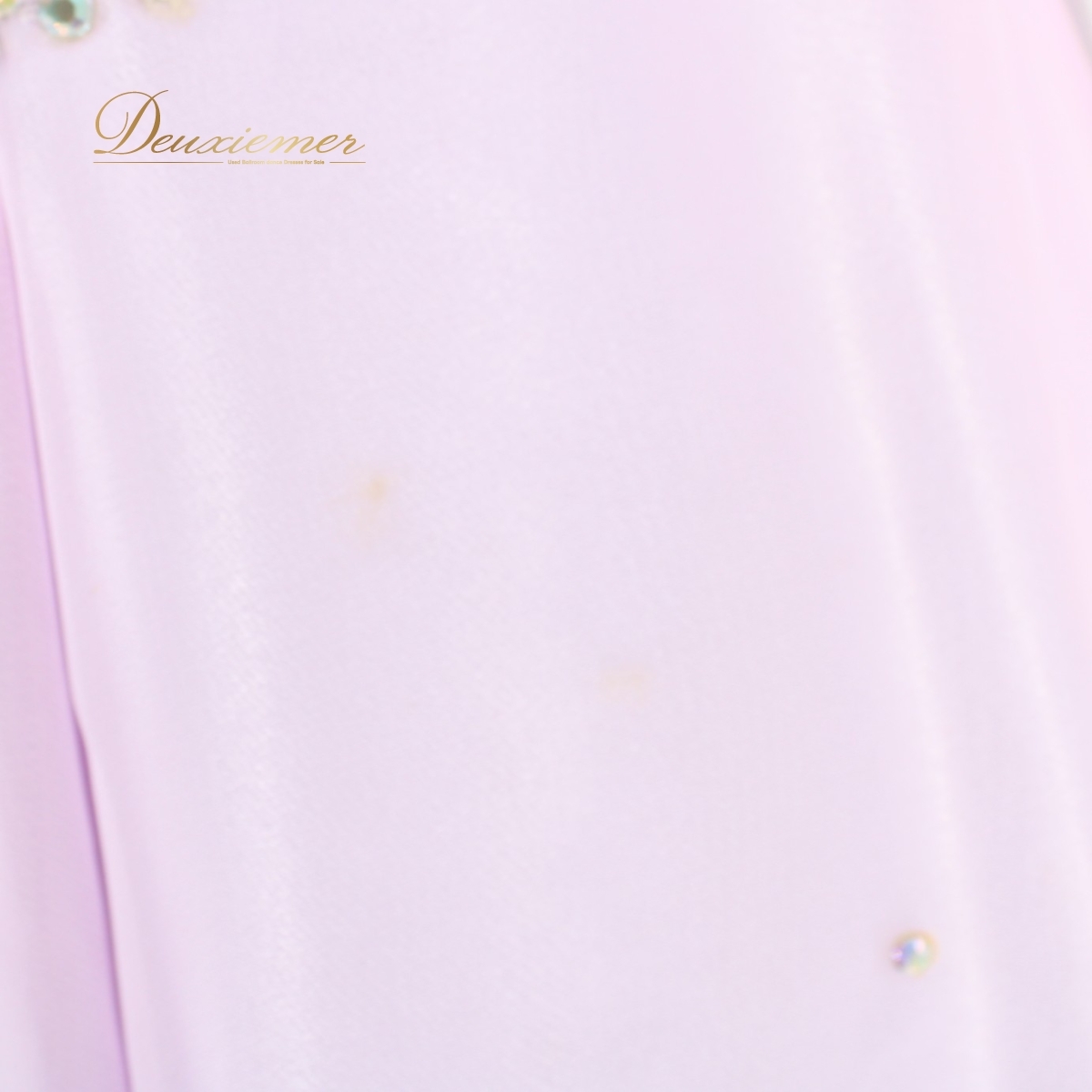 『送料無料』【社交ダンス衣装】パープル ワンピース ドレス 紫 ラベンダー 綺麗 落ち感 デモ 競技用 ラインストーン パーティ 上品 高級感_画像10