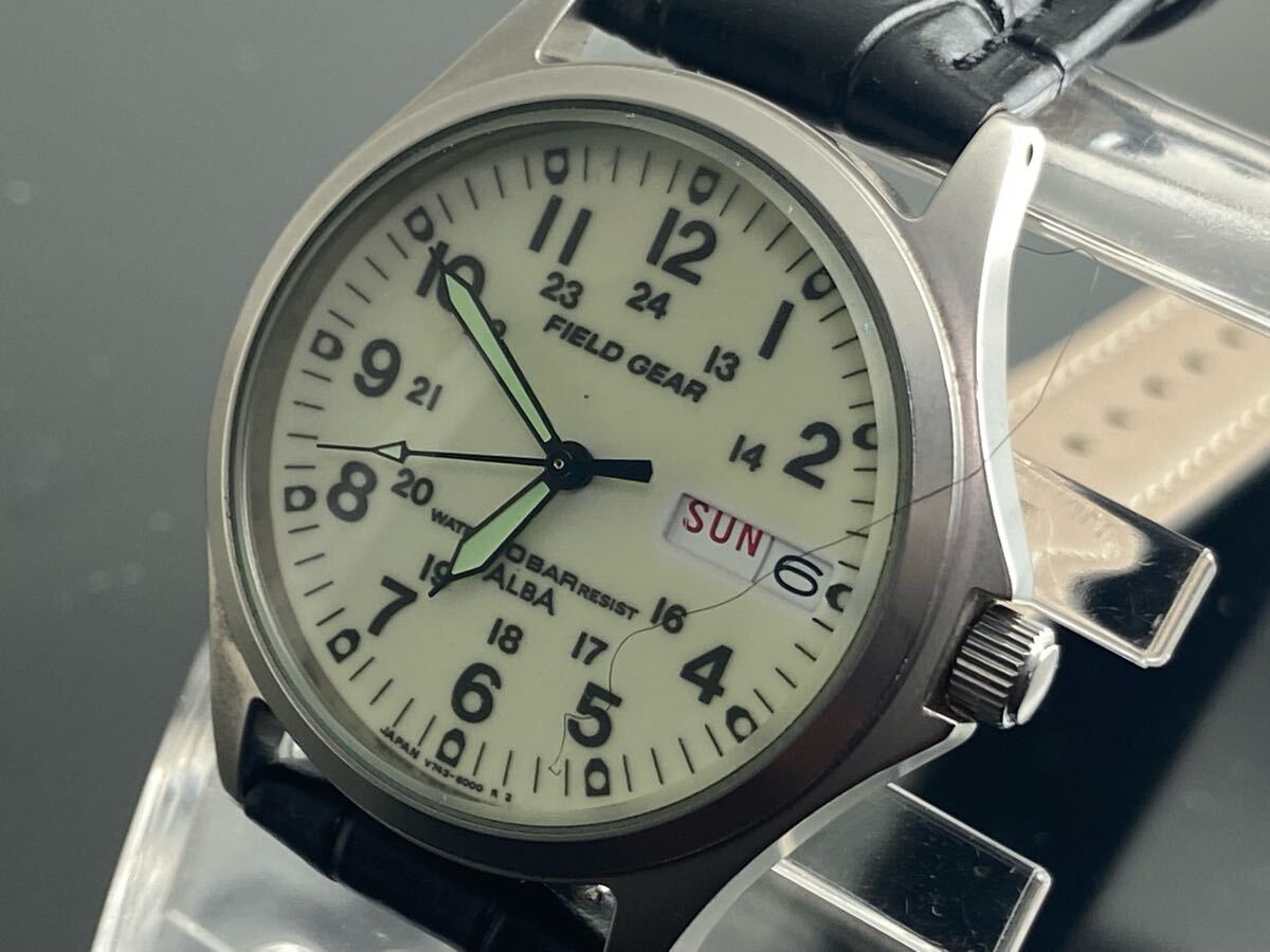 1円～☆メンズ腕時計 クォーツ 夜光文字盤 セイコーSEIKO ALBA