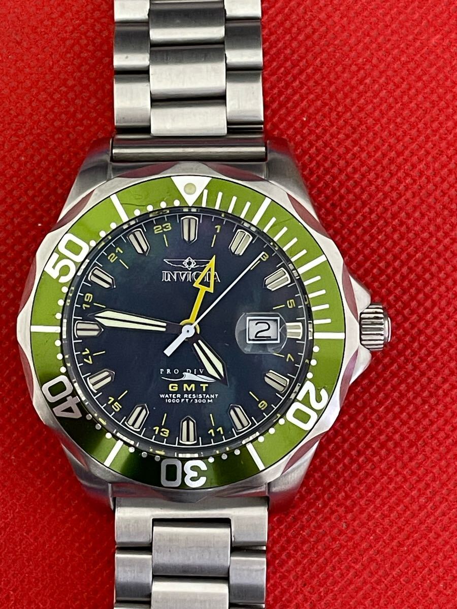 経典 Invicta メンズクォーツ腕時計管理番号4-A115(3針(時、分、秒 その他