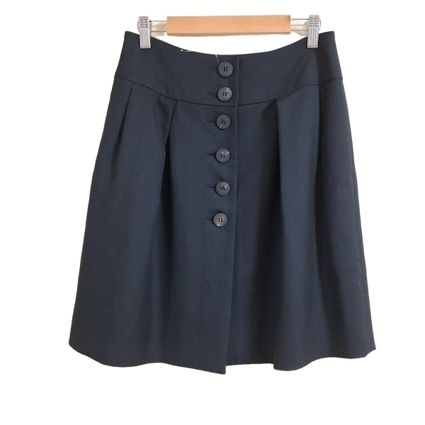 フォクシー FOXEY スカート サイズ38 M 26389 - 黒 レディース ひざ丈 美品 ボトムス