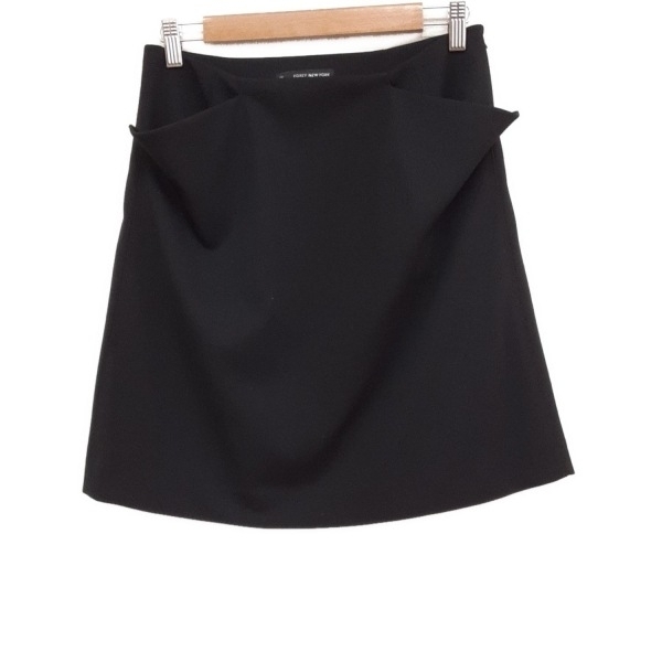 フォクシーニューヨーク FOXEY NEW YORK スカート サイズ42 L 26414 - 黒 レディース ひざ丈 美品 ボトムス