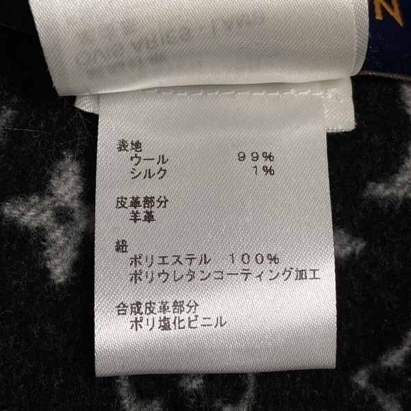 ルイヴィトン LOUIS VUITTON ポンチョ サイズ38 M FIC017QWE - ウール、シルク 黒 レディース ドローコード/モノグラム柄/冬物/一部レザー