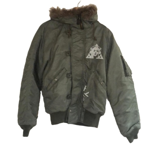 ヒステリックグラマー HYSTERIC GLAMOUR ブルゾン サイズM 02193AB08 N-2B フライトジャケット ダークグリーン×ブラウン レディース