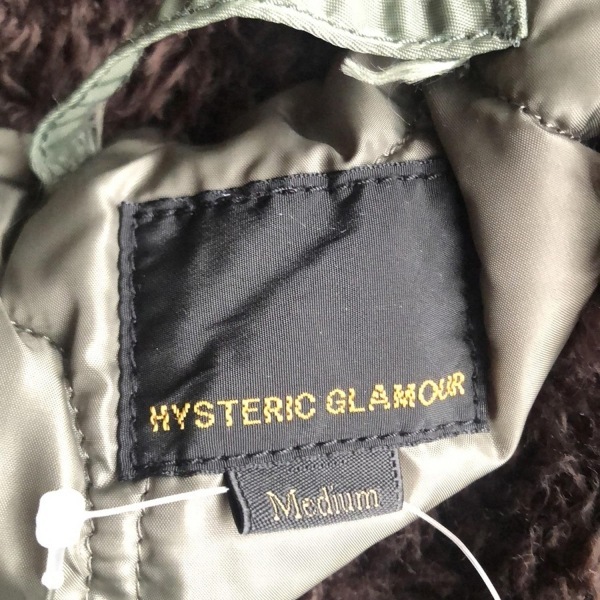 ヒステリックグラマー HYSTERIC GLAMOUR ブルゾン サイズM 02193AB08 N-2B フライトジャケット ダークグリーン×ブラウン レディース