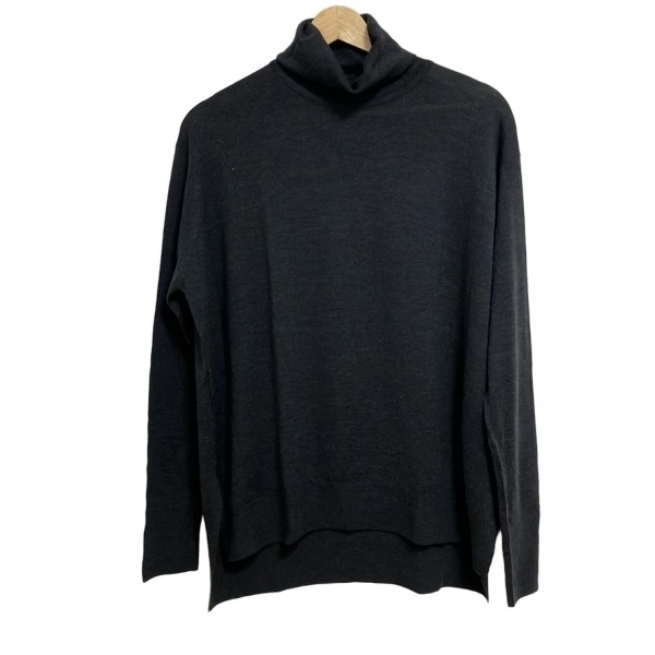 ジョンスメドレー JOHN SMEDLEY 長(zhǎng)袖セーター/ニット - ダークグレー メンズ タートルネック 美品 トップス