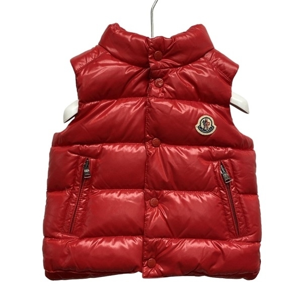 モンクレール MONCLER ダウンベスト サイズ12/18 H29511A00014 BERNARD ダウン レッド ユニセックス 子供服/ベビー/サイズ:80cm/春/秋 美品
