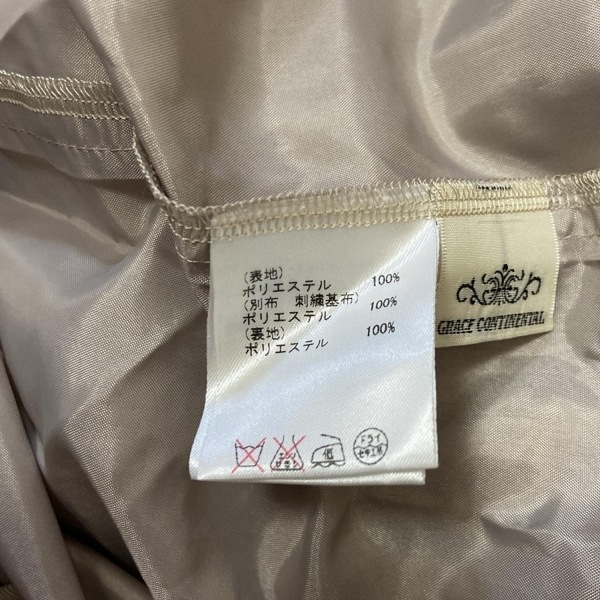 グレースコンチネンタル GRACE CONTINENTAL サイズ36 S - ベージュ×ライトブラウン×ライトブルー レディース 半袖/ひざ丈 美品