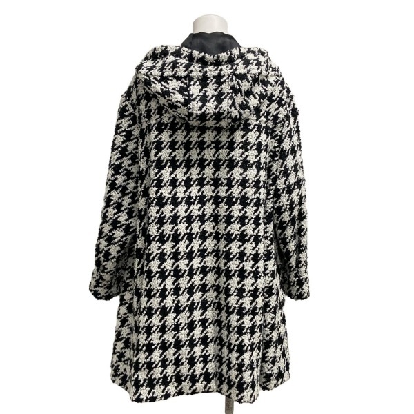 シャネル CHANEL サイズ36 S P54695 - ウール 白×黒 レディース 長袖/ツイード/フーディ/千鳥格子柄/ジップアップ/冬/2016年 コート