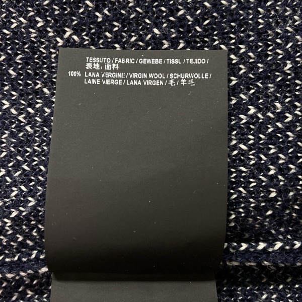 バレンシアガ BALENCIAGA 長袖セーター/ニット サイズS 542688 T1507 - ウール ダークネイビー×白 メンズ タートルネック/18AW/WFPロゴ_画像5